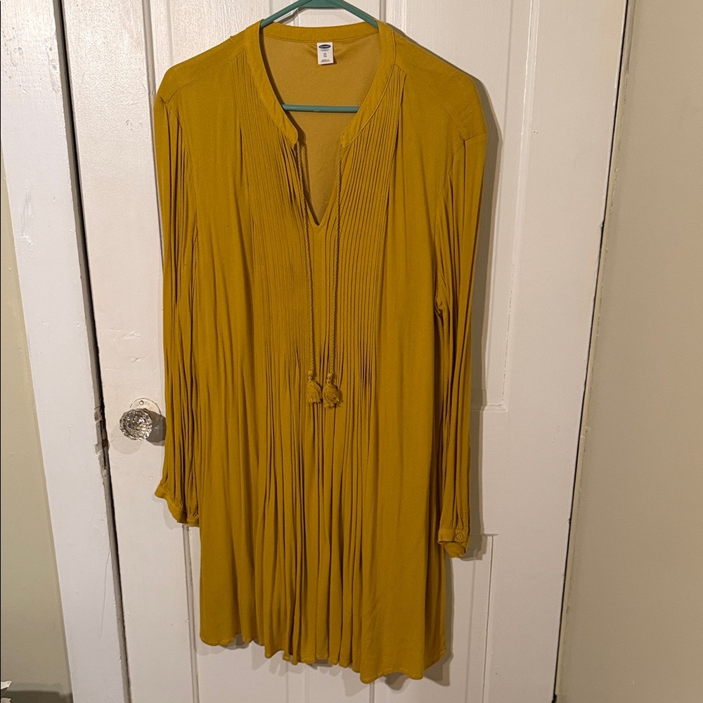 Old Navy Mustard Pleated Tunic
